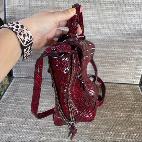 Rebecca Minkoff Red Studded Crossbody Handbag - Picture 8 of 14